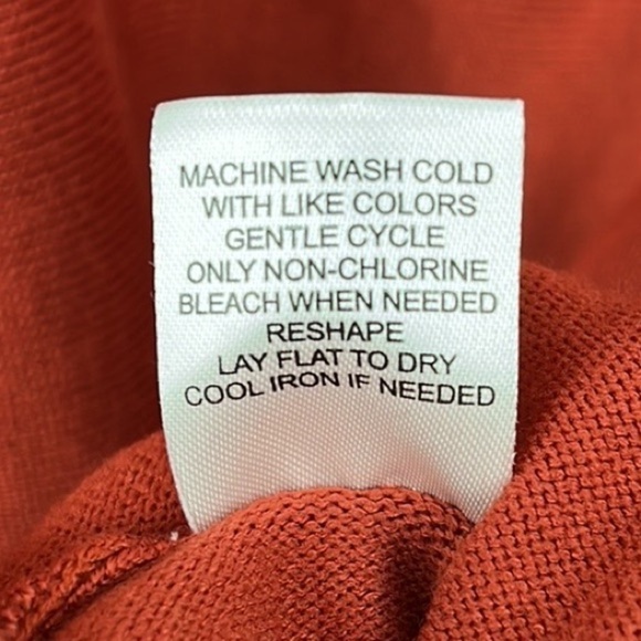 Blue Orchid Belted Mock Neck Midi Dress Rust Orange Plus Size 2XL New with tags! - Picture 9 of 14